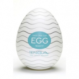 Оригинальный мастурбатор яичко от компании Tenga - «Egg Wavy», цвет белый