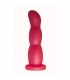 Изогнутый ребристый гелевый плаг-массажер для простаты, цвет розовый, Биоклон
