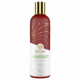 Массажное масло «Dona Essential Massage Oil Coconut Lime» с ароматом кокоса и лайма, объем 120 мл