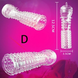 Прозрачная насадка на пенис прозрачная с шипами  D