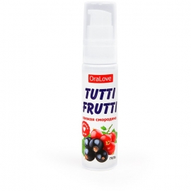 Увлажняющий ароматизированный гель-лубрикант «Tutti-frutti OraLove Свежая смородина, Биоритм 30 мл.