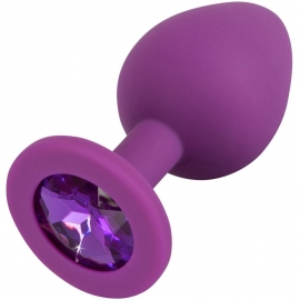 Малая силиконовая пробка, фиолетовая с фиолетовым кристаллом