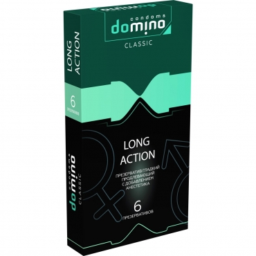 Пролонгирующие презервативы «Domino Classsic Long action», 6 штук