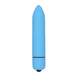 Мини-вибратор пуля, цвет голубой