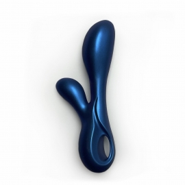 Вибратор кролик, вагинально - клиторальный, синий