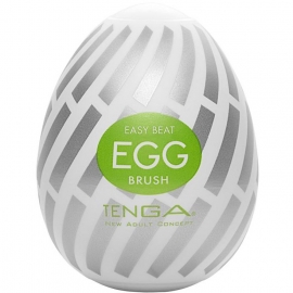 Мужской ручной мини-мастурбатор Tenga Egg «Brush», цвет белый