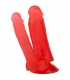 Гелевый анально-вагинальный фаллоимитатор на присоске «№8» от компании Джага-Джага, цвет красный