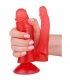 Гелевый анально-вагинальный фаллоимитатор на присоске «№8» от компании Джага-Джага, цвет красный