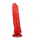 Гелевый фаллоимитатор «Джага-Джага №9» с присоской, цвет красный, 311-09