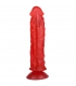 Гелевый фаллоимитатор «Джага-Джага №9» с присоской, цвет красный, 311-09
