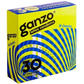 Классические презервативы из латекса «Classic», упаковка 30 шт, Ganzo